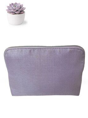 Lancôme Paris Lavender Cosmetic Makeup Pouch with Zip Closure